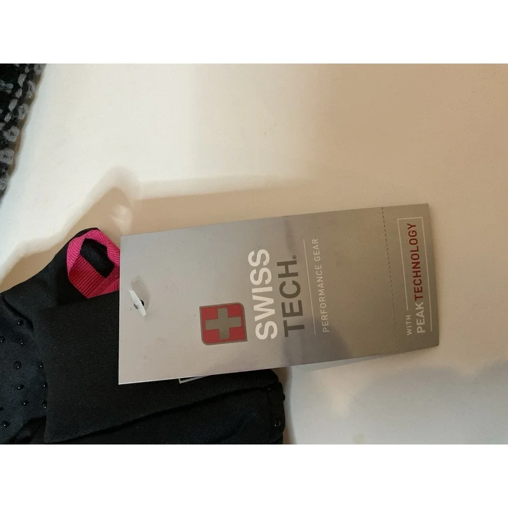 Swiss Tech Thinsulate Performance‎ Grey and Black Hat Gloves Set Lot New Gift